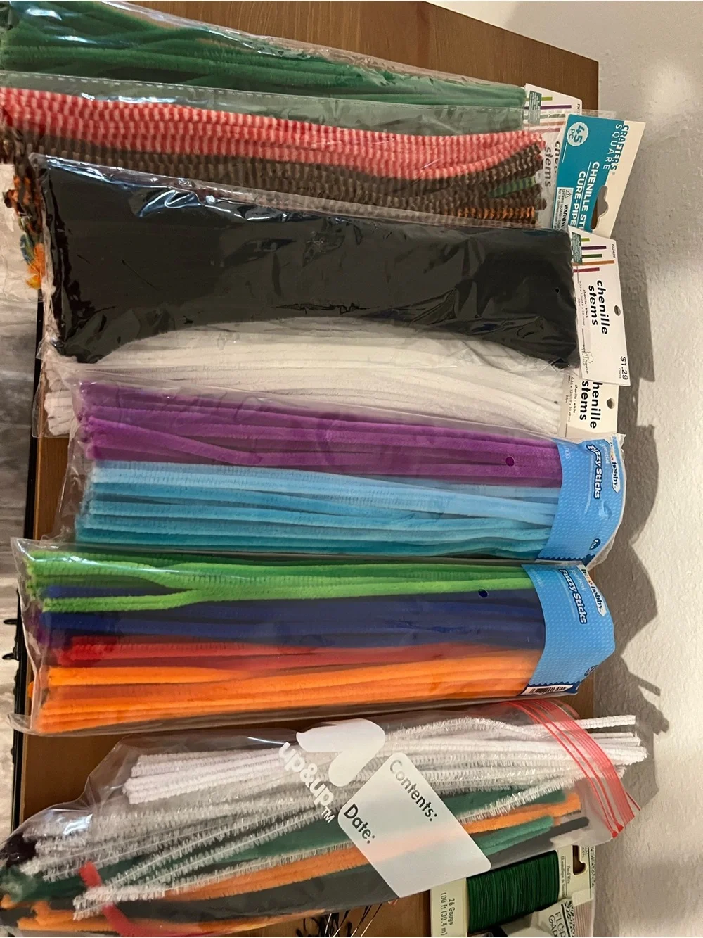 Assorted Chenille Stems and everything else you need to make flowers